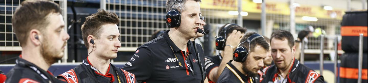 Haas F1 Team mechanics and enginneers